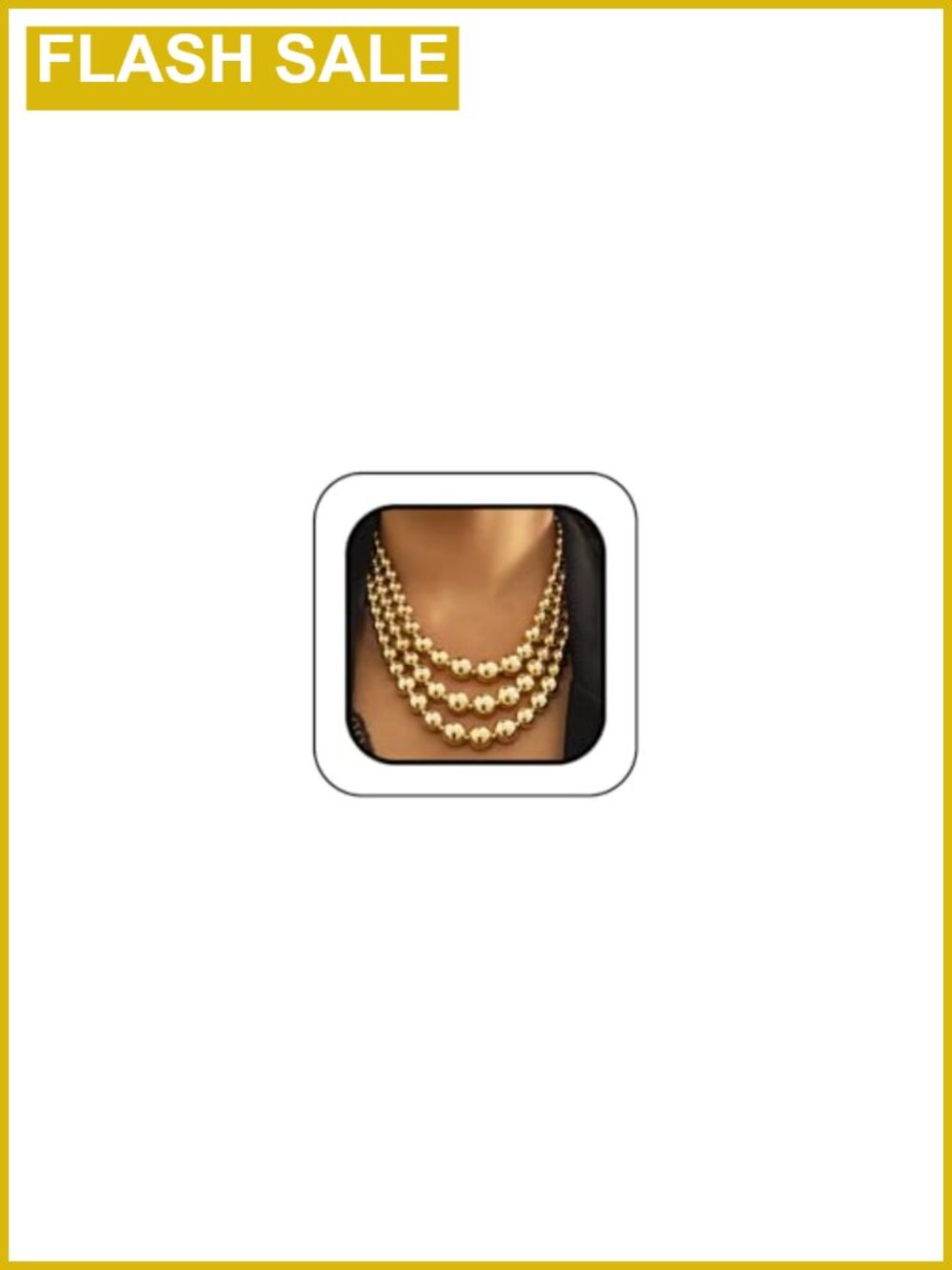 Chunky Beaded Ball Necklace Set Layered Choker Statement Women Jewelry
